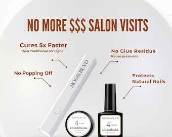 4+ Weeks Solid Nail Glue | Strong Hold Adhesive for Press on Nails | UV Nail Tip | Flash Curing 3D Sculpting Gel | Nail Art Supply