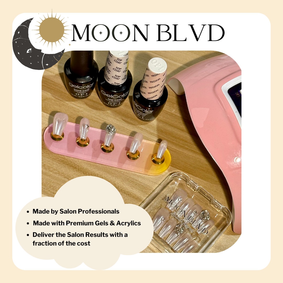 Dahlia | 333 Long Stiletto | Moonblvd Nails | Luxury Press-on