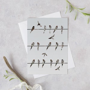 Wenskaart zwaluwvogel