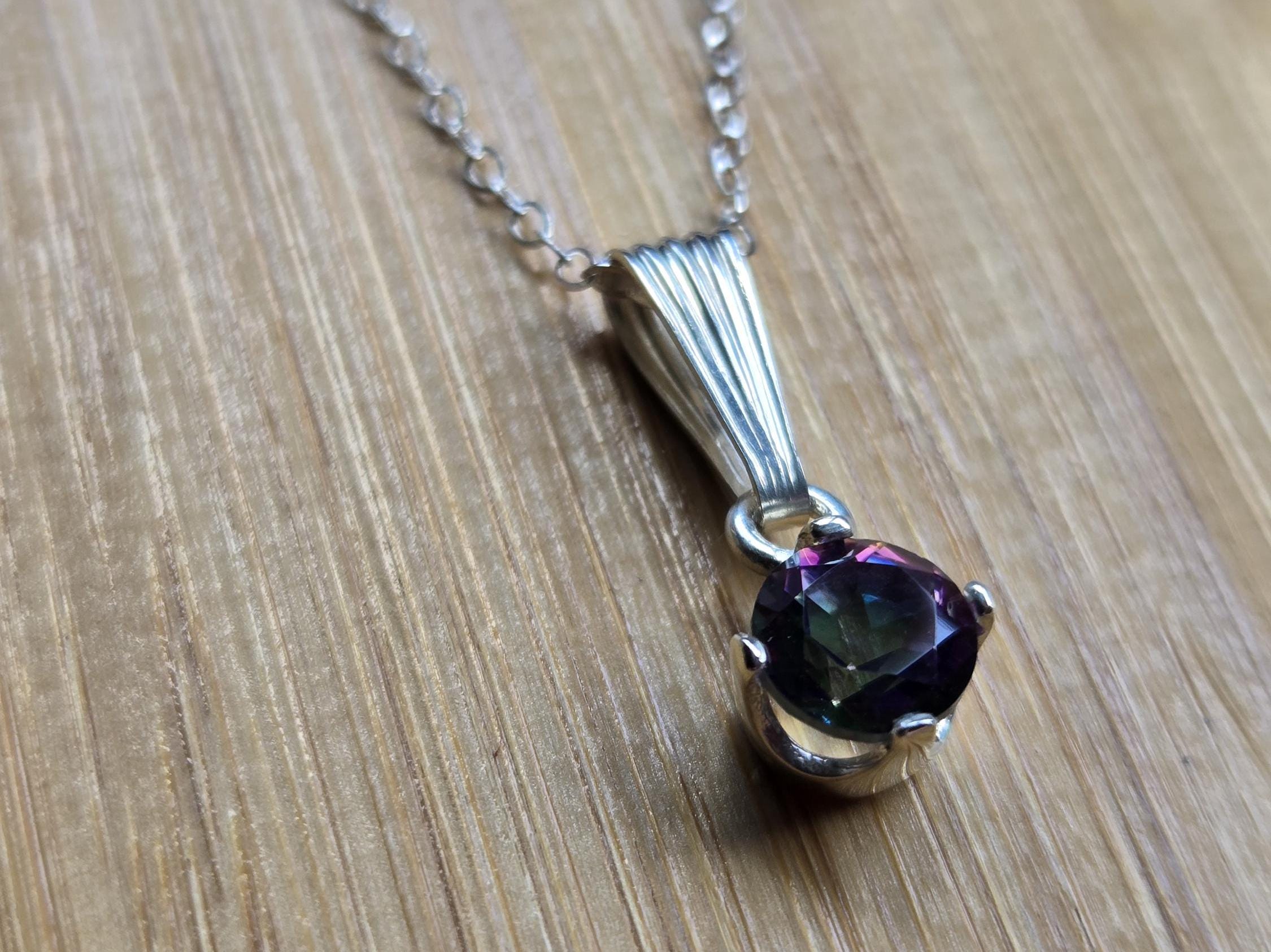 Ciondolo/potenziatore Bali Con Topazio Azzurro Quadrato O Topazio Mistico In Argento Sterling - Italia - Foto 10