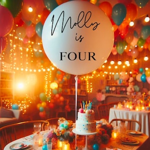 Customized Birthday Balloon Decal - Customised Balloons - Party Event Decor Decoration - Milestone DIY Decals