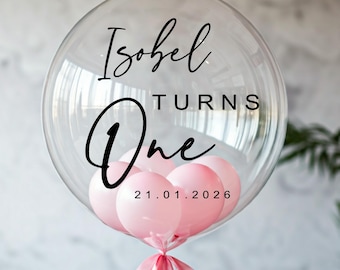Personalized Clear Balloon | 36" DIY Vinyl Decal, Birthday Party
