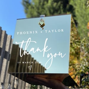 WHITE Acrylic Wishing Well Box | ROSE Gold Wishing Well Box | Gold Personalised Wedding Wishing Well | Engagement wishing well | 30x30x30cm