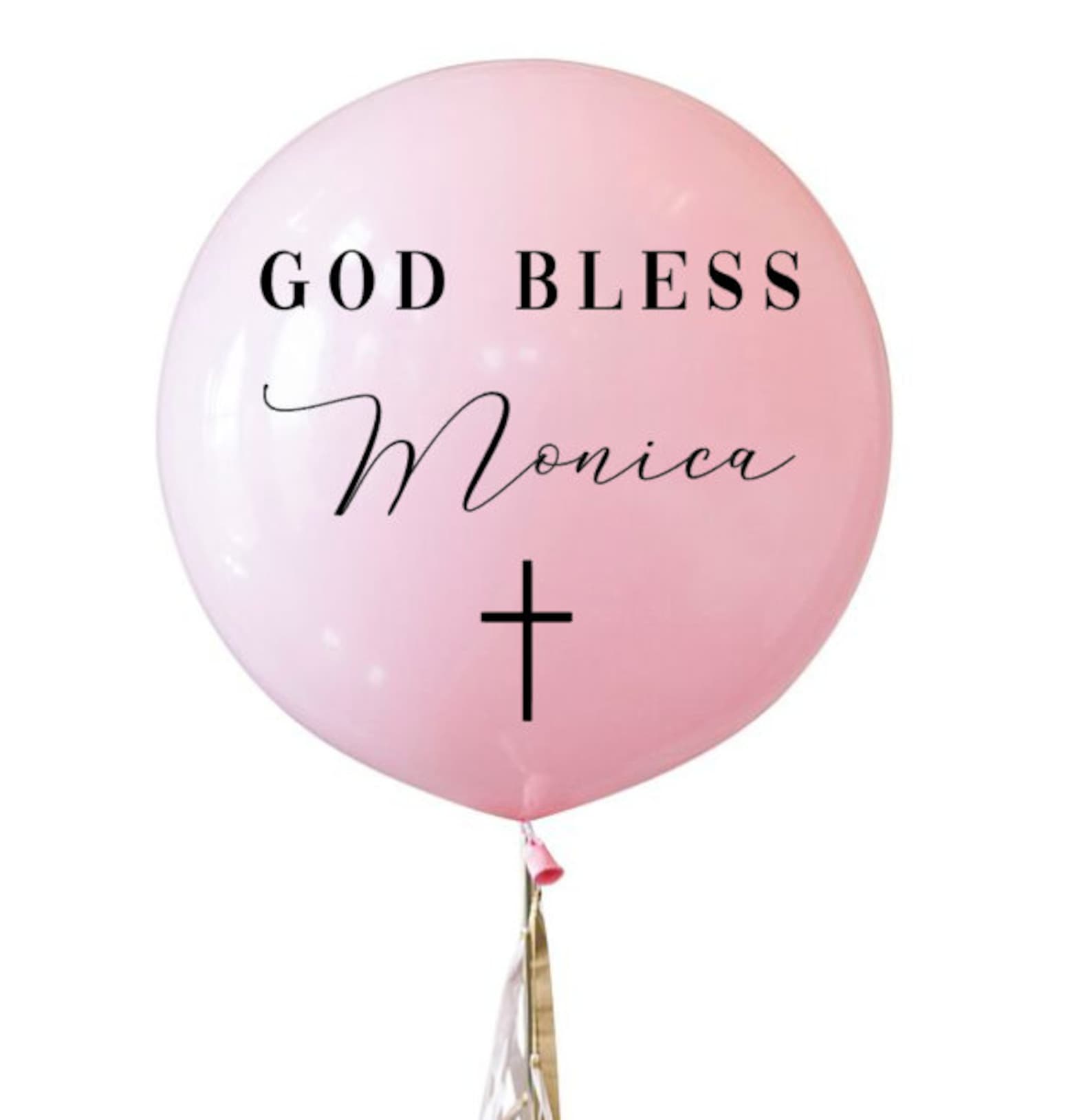 Personalised Christening Balloon Decal Baptism Balloons Etsy