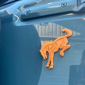 Ford Bronco “Skeleton” Emblem and Badge / Calling all Bronco and Bronco Sport & Lovers / 21 Colors / Keychain, 3&quot;, 4&quot;, 5&quot;, 6&quot;, 7.5&quot;