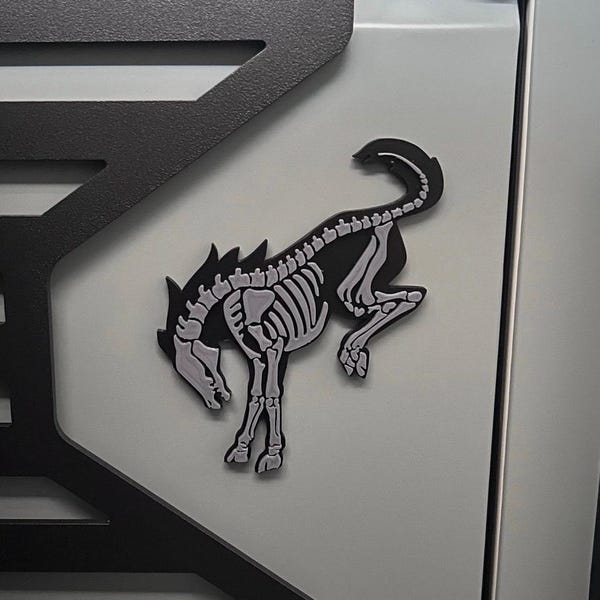 Two Color - Bronco “Skeleton” Emblem and Badge / Calling all Bronco and Bronco Sport & Lovers / 400 Colors Options/ 5" Bronco