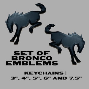 Set Bronco-emblemen, badges / Calling all Bronco en Bronco Sport Owners & Lovers / 20 kleuren / Sleutelhanger, 3", 4", 5", 6", 7,5"