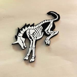 Tweekleurig Ford Bronco 'Unicorn Skeleton' embleem en badge / Calling all Bronco en Bronco Sport & Lovers / 400 kleurenopties/5" Bronco