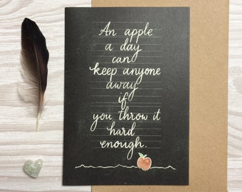 Life Pro Tip - A6 An Apple a Day Greetings Card