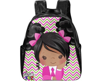 Gift Idea for Black Girls African American Black Toddler Girl School Supplies Pink Mini Boss Baby Back to School Backpack Book bag