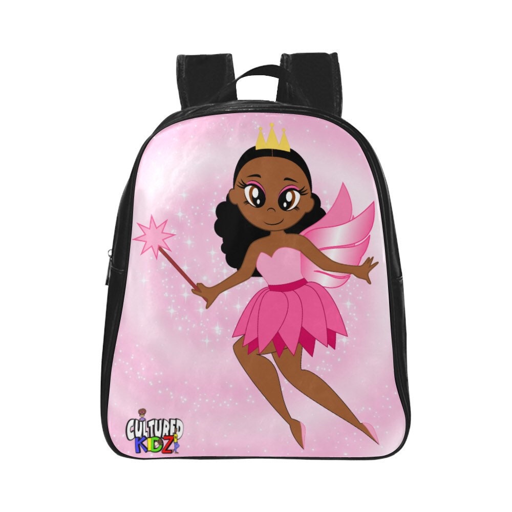 African American Fairy Girls Lunch Bag and Backpack. Custom Etsy