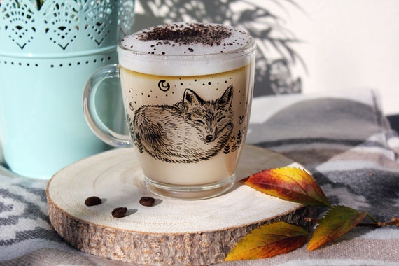 Custom Pet coffee mug with favorite moon forest - Shewolfka