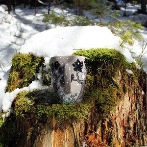 手描きのアライグマの陶器マグカップ、動物愛好家へのギフト 画像 8