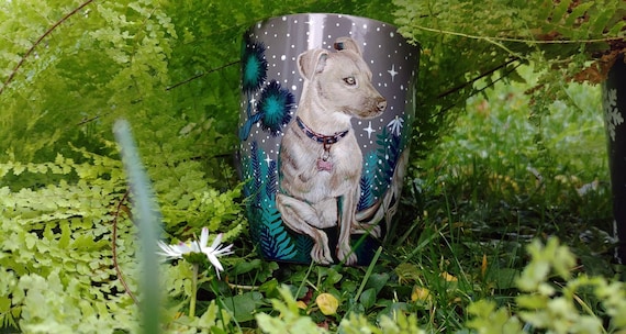 Animal ceramic mug, Hand painted dog portrait, Dog mom gifts, Doggie gifts, Portrait illustration from photo, Pet memorial cup, Valentines