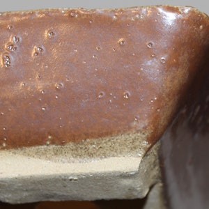 Bonsai pot, unique handmade ceramic, bronze rectangle