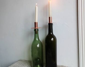 Candle Drip Saucers for Bottles, Metal Candleholders, Boho Party Decor