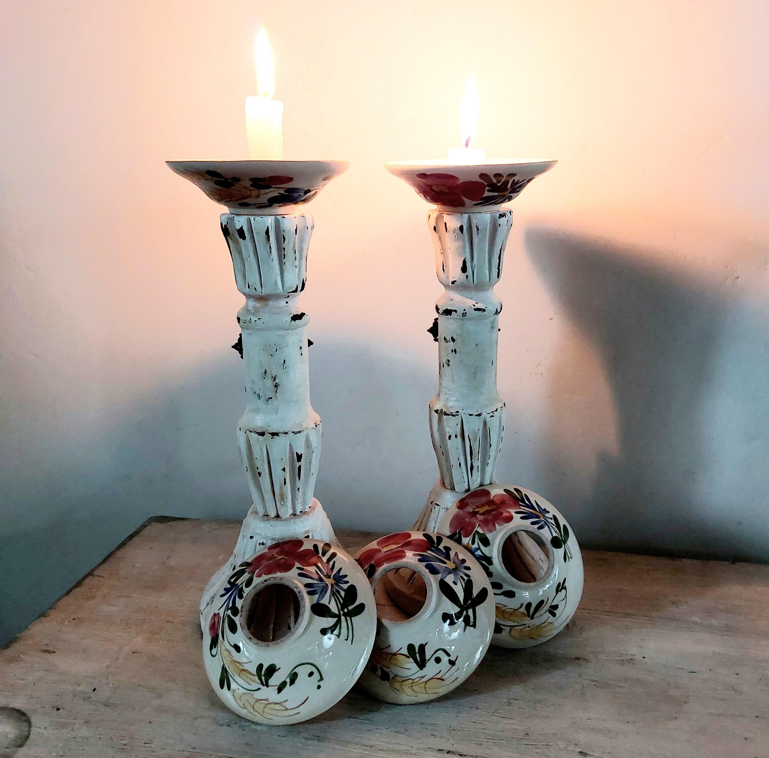 Glass Bobeche 4 Pc With Prisms, Glass Candle Collars for Drips