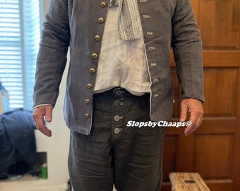 MADE TO ORDER - Pirate or sailor linen short coat - 18th century