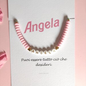 Barbie bracelet Personalized with Name, friend bracelet, pink beads bracelet, best friend bracelet, graduation gift, diploma