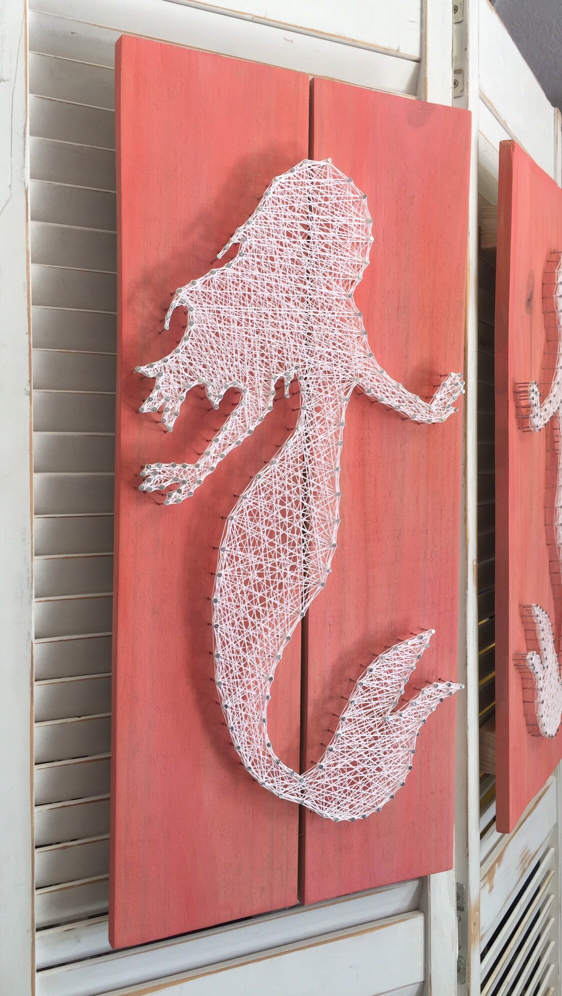 Large Mermaid String Art Mermaid Decor Mermaid Wall Art - Etsy
