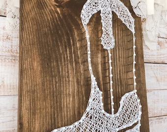 Cowboy Boot String Art, Cowboy Nursery, Western Nursery Decor, Country Wall Art, Country Nursery Decor, Western Decor, Cowboy Room