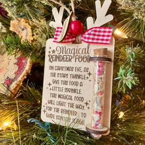 Magical Reindeer Food, Personalized Ornament for Kids, Christmas Eve Gift, Christmas Eve Box Filler, Christmas Traditions,Gift Idea for Kids