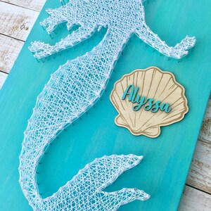 Mermaid String Art Name Sign, Personalized Mermaid Wall Art, Mermaid ...