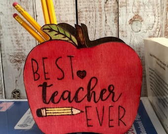 Custom Teacher Gift, Teacher Pencil Holder, Teacher Thank You Gift, Teacher Appreciation Gift, Pre-K Teacher Gift