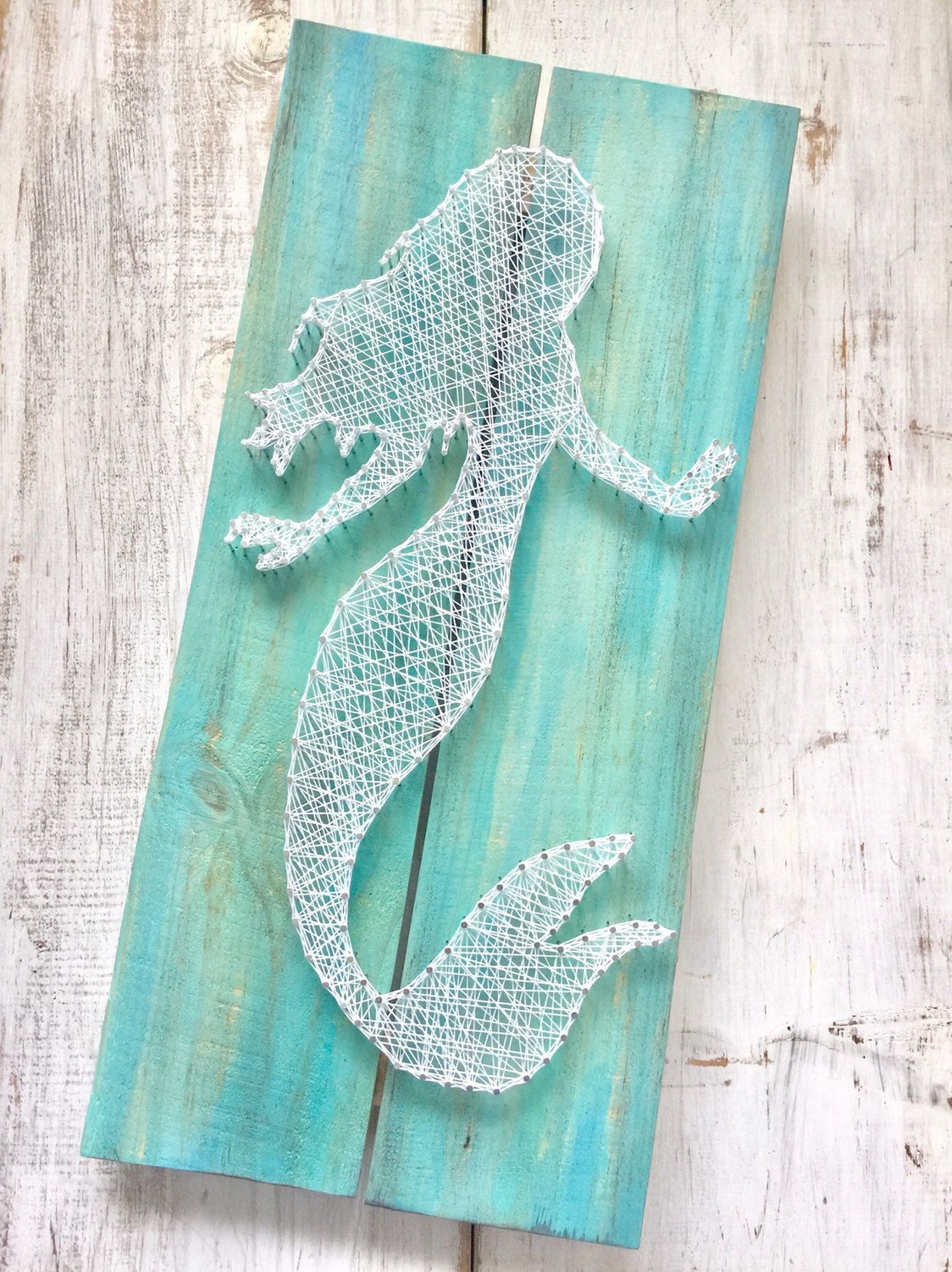 Large Mermaid String Art Mermaid Decor Mermaid Wall Art Etsy