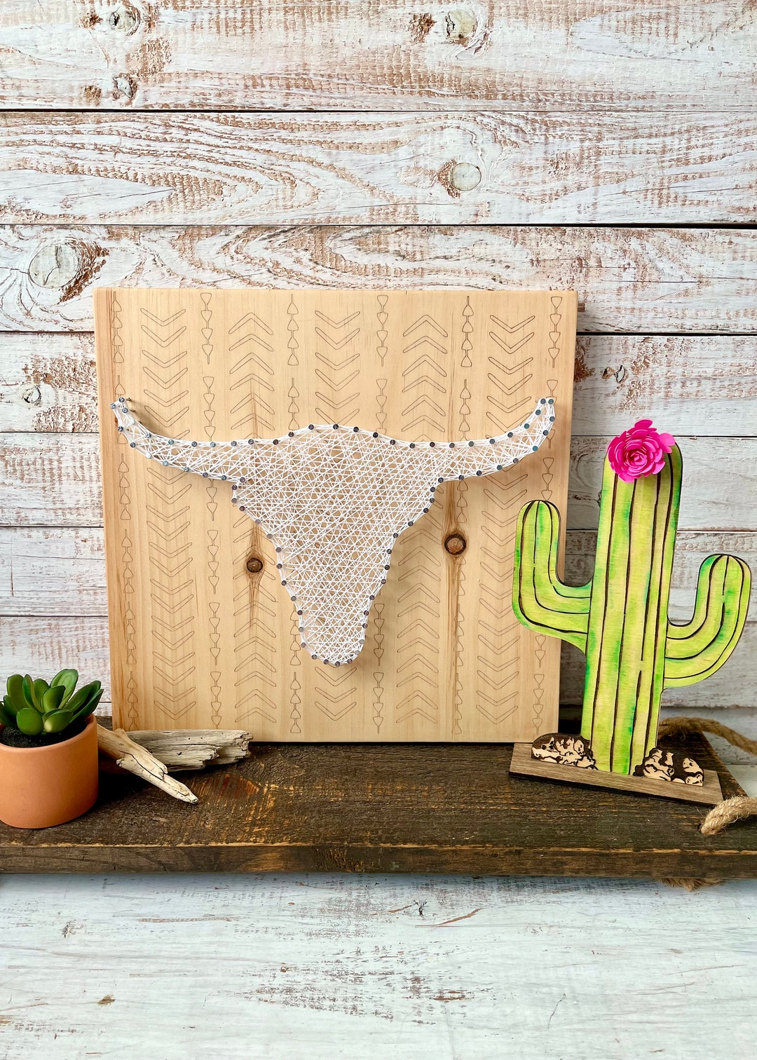 Longhorn Cow String Art, Cowboy Nursery Wall Art, Western Wall Decor ...