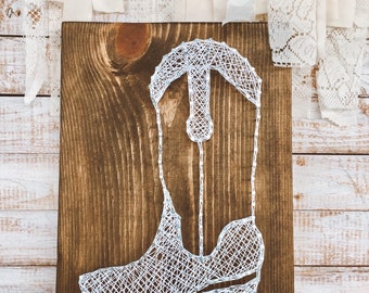 Cowboy Boot String Art Cowboy Nursery Western Nursery Decor
