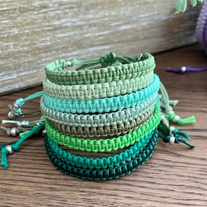 WATERPROOF Surf Bracelet, BFF, Woven Surf Bracelet, square knot, over 50 colours, fully waterproof