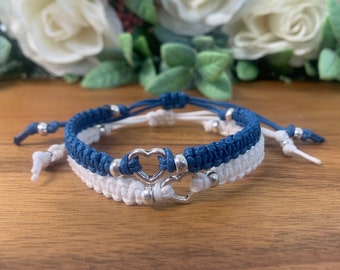 Pulsera de amistad impermeable con encanto CORAZÓN abierto, tarjeta de mensaje de amistad, galentinas, regalo de cumpleaños, regalo de agradecimiento, favor de despedida de soltera