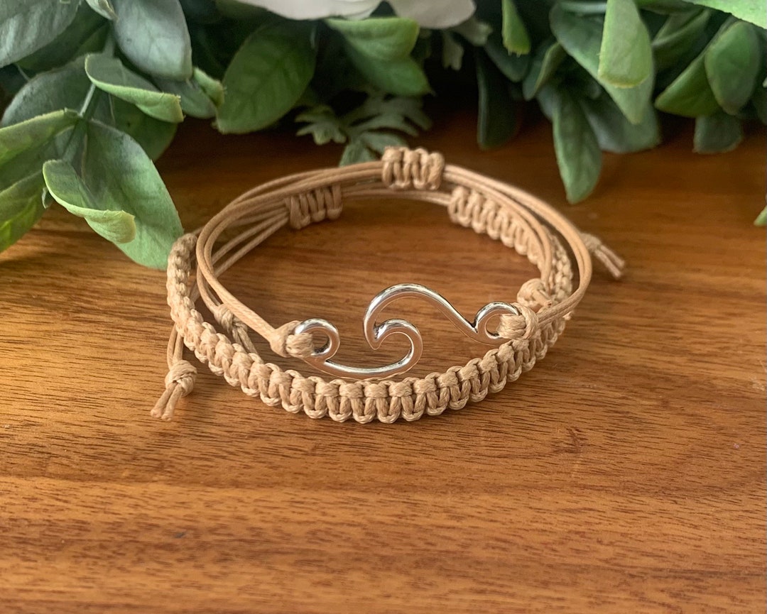 Set of 2 Bracelets Macrame Square Knot WATERPROOF Surf Etsy