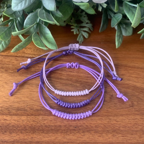 Waterproof SIMPLE Surf Friendship Bracelet, BFF, BTS Army, Woven Surf Bracelet, Macrame snake knot, over 50 colours