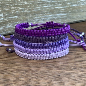 WATERPROOF Surf Bracelet, BFF, Woven Surf Bracelet, square knot, over 50 colours, fully waterproof zdjęcie 4