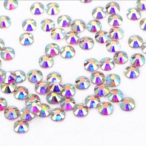 Crystal hot fix rhinestones, flatback SS30 Crystal rhinestones, hotfix rhinestones, Crystal AB hotfix