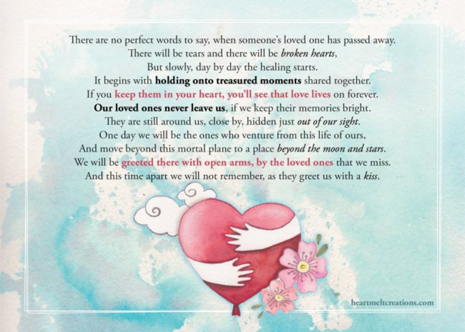 Condolence Card. Bereavement Card. Death of a Loved One.  Etsy