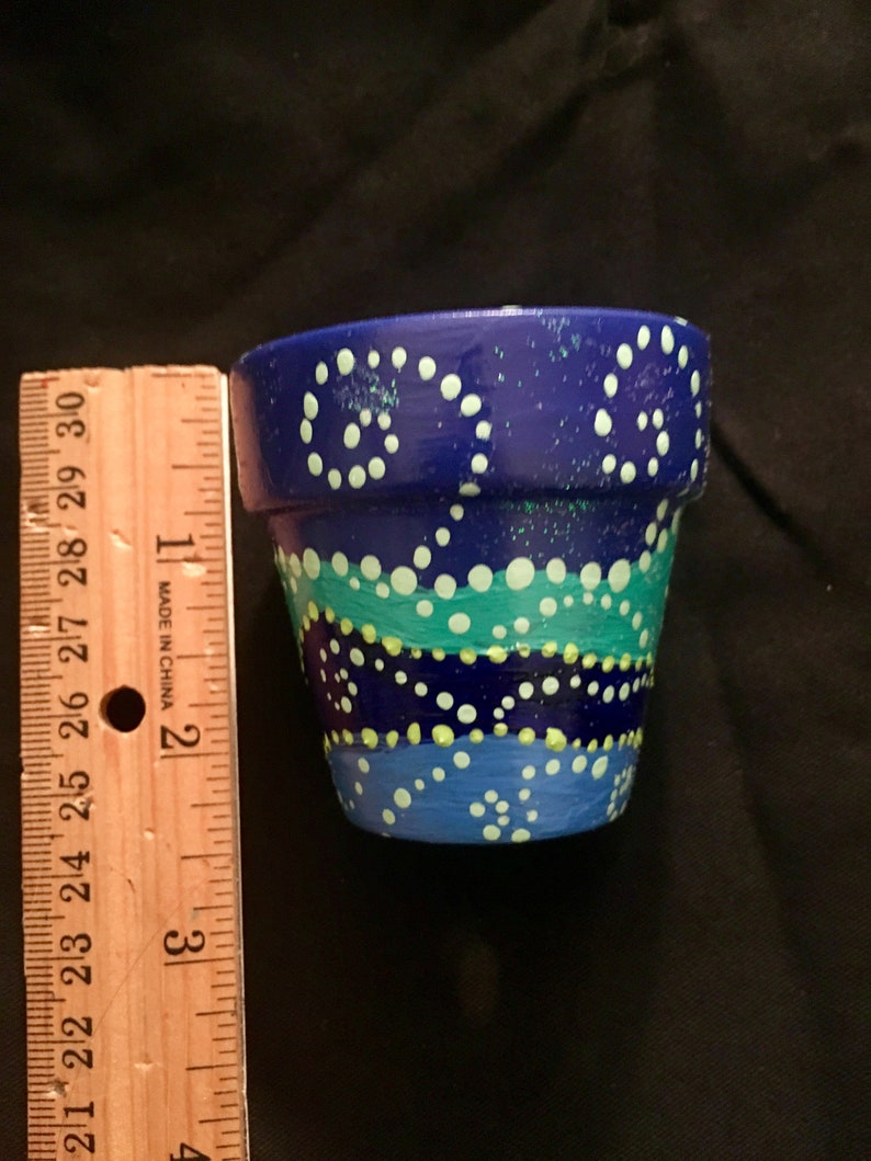 Handpainted Sea theme flower pot