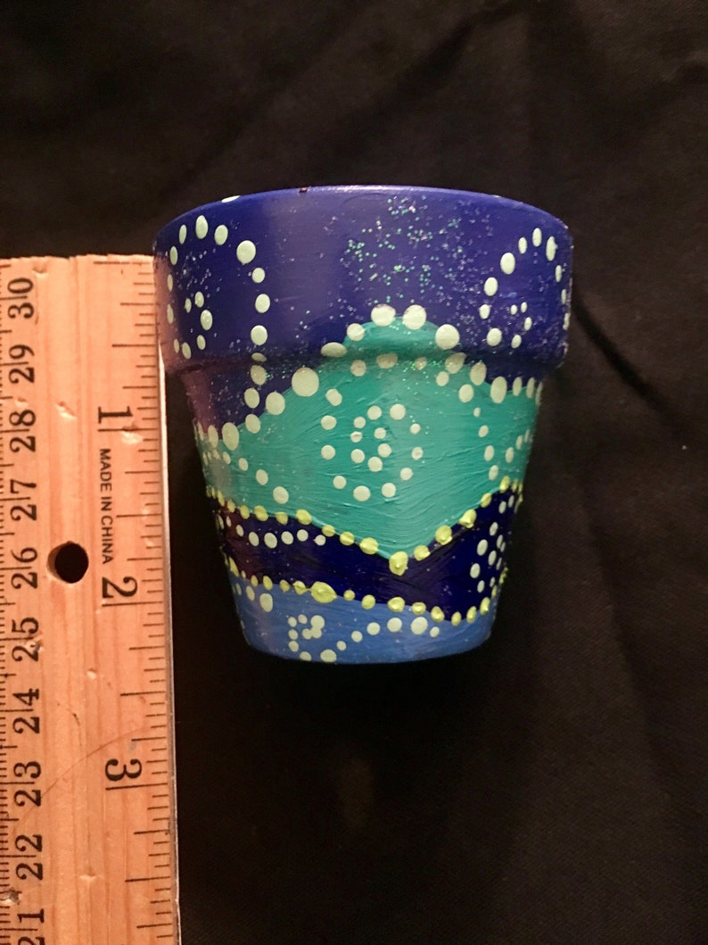 Handpainted Sea theme flower pot
