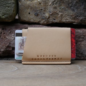 LOOP2 · Porta carte di debito da lavoro double pocket in pelle · Unico · Fatto su ordinazione · Portafoglio fatto a mano da uomo · Regalo · Porta carte compatto sottile