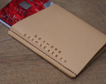 LOOP1 - Lederen kaarthouder - houder van zakelijke betaalpassen · Uniek · Op bestelling gemaakt · Mens Handgemaakte Portemonnee · Gift · Slanke compacte kaarthouder