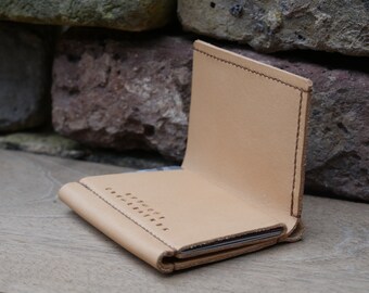 LOOP7 · Klassieke Drievoudige Enkele Pocket Lederen Portemonnee Kaarthouder · Op bestelling gemaakt · Heren Handgemaakte Portemonnee · Cadeau · Slanke compacte kaarthouder