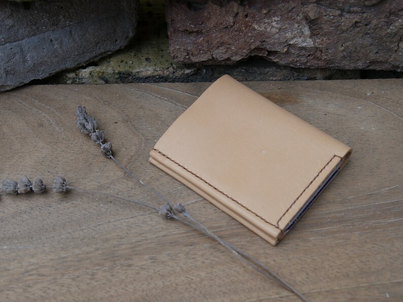 LOOP5 \u00b7 Bifold Double Pocket Leather Wallet Card Holder \u00b7 Made to Order \u00b7 Mens Handmade Wallet \u00b7 Gift \u00b7 Slim Compact Cardholder