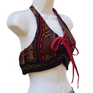 S-M Jewel Tone Coogi Style Halter Top