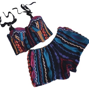 L/XL Coogi Style Bustier and Shorts Set