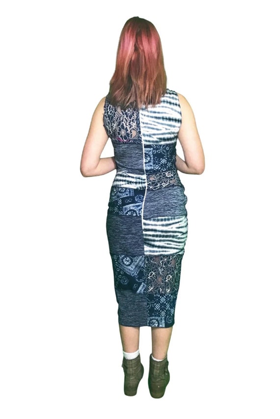 Buy S-M Blue Lace & Tie Dye Patchwork Midi Bodycon Dress Online in India - Etsy Buy S-M Blue Lace & Tie Dye Patchwork Midi Bodycon Dress Online in India - Etsy