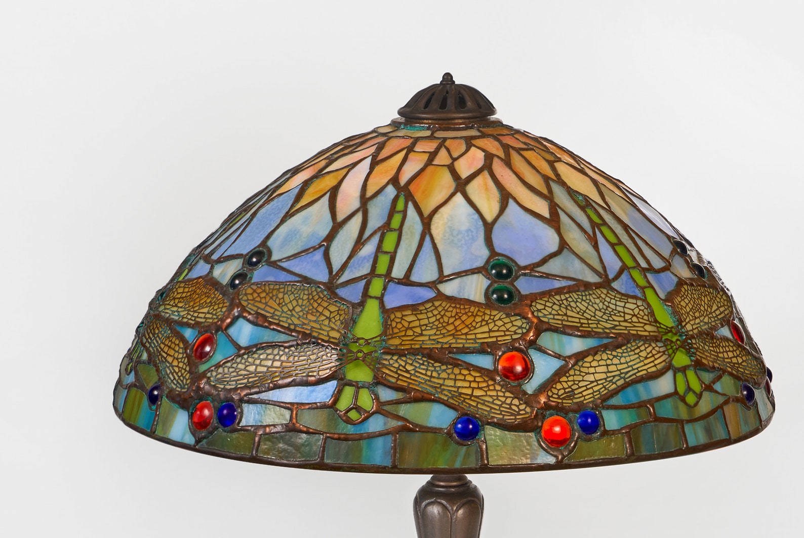 14 Dragonfly Tiffany Lamp Stained Glass Lamp Desk Etsy