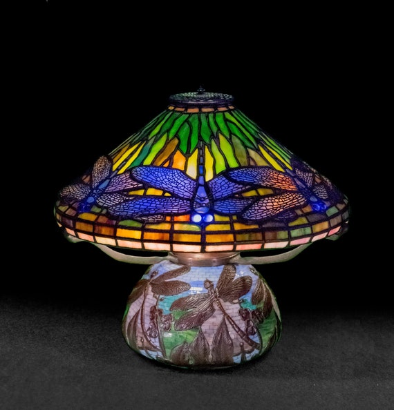tiffany blue dragonfly table lamp