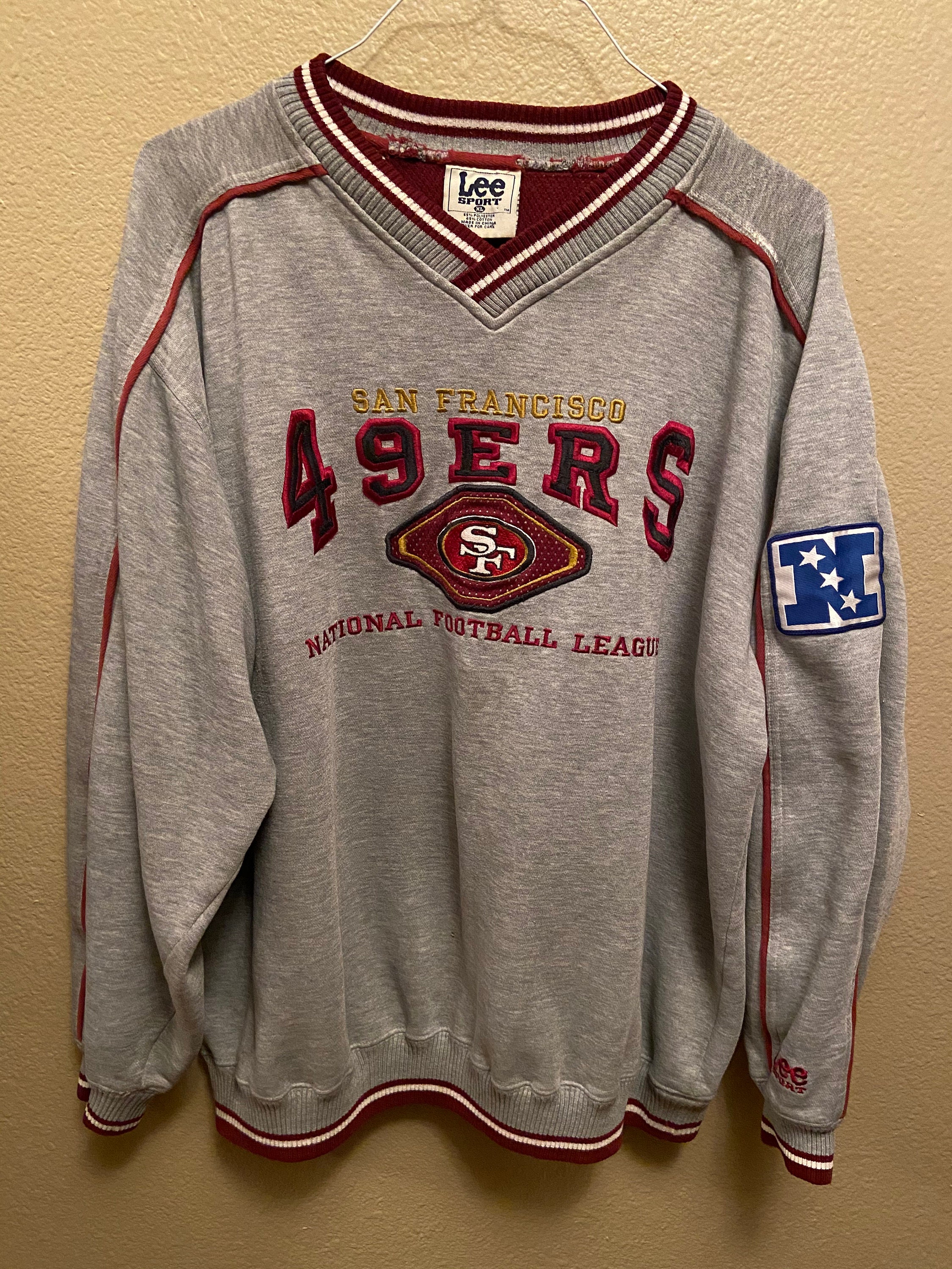 Vintage Lee Sport San Francisco 49ers Hooded Sweatshirt XL 90s Football